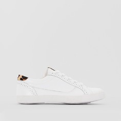 Кеды кожаные с леопардовыми вставками La Redoute Collections