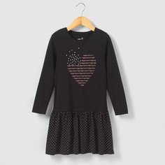 Платье с рисунком сердце, 3-12 лет La Redoute Collections