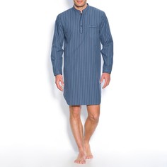 Пижама-рубашка в полоску из поплина La Redoute Collections