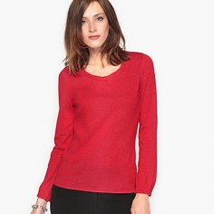 Пуловер с оригинальным вырезом из шерсти и альпаки Anne Weyburn