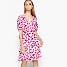 Платье расклешенное с цветочным рисунком La Redoute Collections