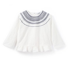Блузка c вышивкой в стиле фолк 3-12 лет La Redoute Collections