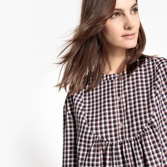 Платье-рубашка в клетку La Redoute Collections