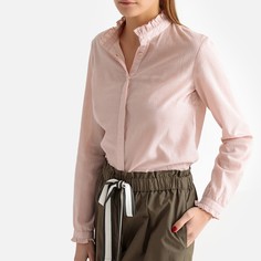 Блузка прямая с воротником-стойкой и длинными рукавами La Redoute Collections