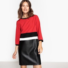 Платье прямого покроя с рукавами 3/4 La Redoute Collections