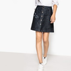 Юбка из денима с нашивкой La Redoute Collections