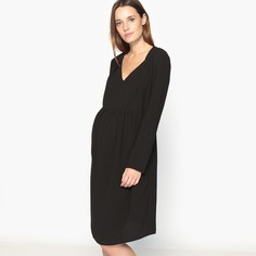 Платье с V-образным вырезом для периода беременности LA Redoute Maternite