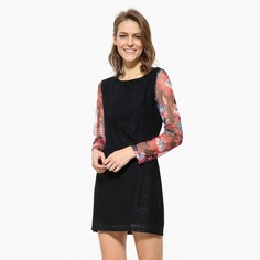 Платье короткое прямое с графическим рисунком Desigual