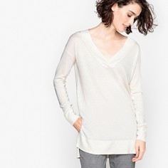 Пуловер с V-образным вырезом из тонкого трикотажа La Redoute Collections