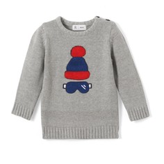 Пуловер с рисунком интарсия , 1 мес.-3 года La Redoute Collections