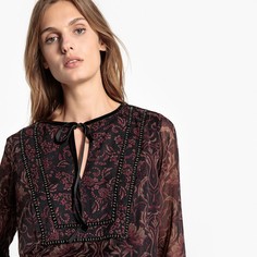 Блузка с рисунком и длинными рукавами La Redoute Collections