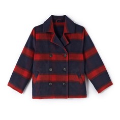 Пальто-бушлат в клетку, 3-12 лет La Redoute Collections