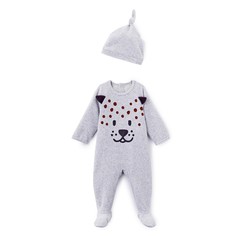 Пижама из велюра с рисунком + шапочка, 0 мес. - 3 лет La Redoute Collections