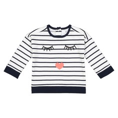 Свитшот в полоску с рисунком лицо, 1 мес. - 3 года La Redoute Collections