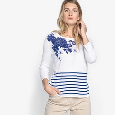 Пуловер в полоску в морском стиле с круглым вырезом Anne Weyburn