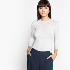 Пуловер с круглым вырезом из тонкого трикотажа в рубчик La Redoute Collections