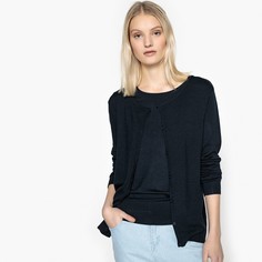Кардиган с круглым вырезом и длинными рукавами La Redoute Collections
