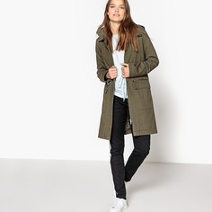 Парка с капюшоном, детали из искусственной кожи La Redoute Collections