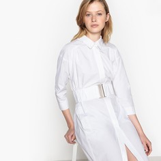Платье-рубашка с эластичным поясом La Redoute Collections