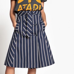 Юбка расклешённая в полоску La Redoute Collections
