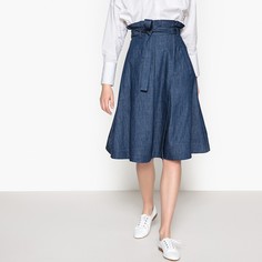 Юбка джинсовая с поясом La Redoute Collections