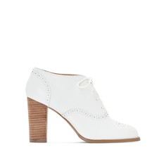 Ботинки-дерби кожаные на высоком каблуке La Redoute Collections