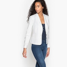 Жакет в полоску с баской сзади La Redoute Collections