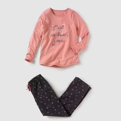 Пижама из двух материалов с рисунком, 10-16 лет La Redoute Collections