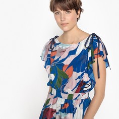 Платье прямое и длинное с цветочным принтом La Redoute Collections