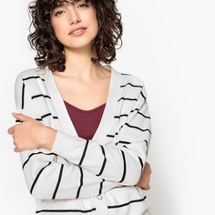 Кардиган в полоску с застежкой на кнопки La Redoute Collections