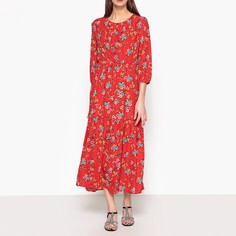 Платье длинное с принтом на эластичном поясе JACKSON LA Brand Boutique Collection
