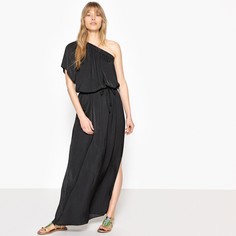 Платье длинное струящееся свободного покроя с асимметричным вырезом La Redoute Collections