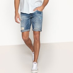 Бермуды джинсовые с эффектом destroy La Redoute Collections