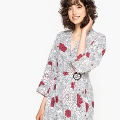 Платье с цветочным рисунком, поясом и ассиметричным низом La Redoute Collections