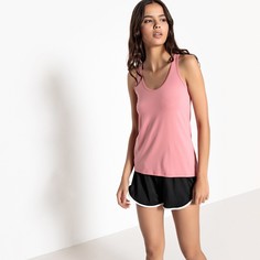 Футболка однотонная на тонких, перекрещенных сзади бретелях La Redoute Collections