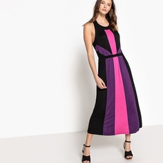 Платье длинное с рисунком колорблок, без рукавов La Redoute Collections