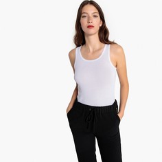 Топ с отделкой в рубчик La Redoute Collections