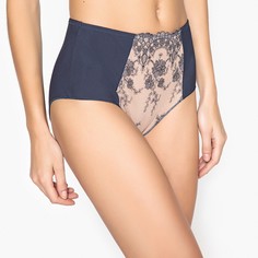 Трусы с высокой талией из тюля с вышивкой и микрофибры La Redoute Collections