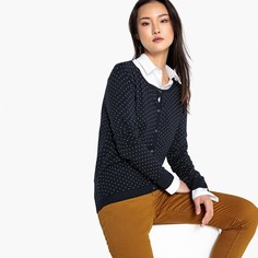 Кардиган базовый с рисунком в горошек La Redoute Collections