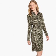 Платье-рубашка с леопардовым принтом La Redoute Collections