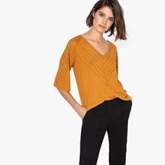 Пуловер с V-образным вырезом из льна La Redoute Collections