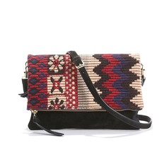 Сумка-клатч с клапаном из ткани La Redoute Collections