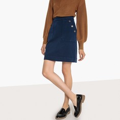 Юбка из денима с накладными карманами La Redoute Collections
