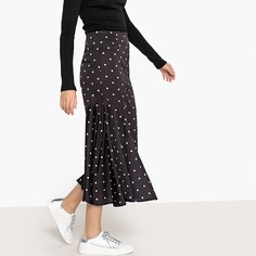 Юбка длинная в горошек La Redoute Collections