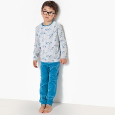 Пижама из велюра с рисунком динозавры, 3-12 лет La Redoute Collections