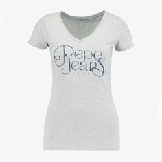 Футболка с V-образным вырезом и логотипом Pepe Jeans