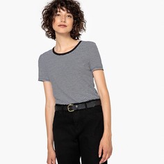 Футболка в рубчик с рисунком в полоску La Redoute Collections