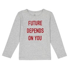 Футболка с бархатистой надписью, 3-12 лет La Redoute Collections