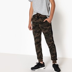 Брюки спортивные с камуфляжным рисунком, 10-16 лет La Redoute Collections