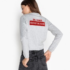 Пуловер короткий с рисунком сзади, 10-16 лет La Redoute Collections